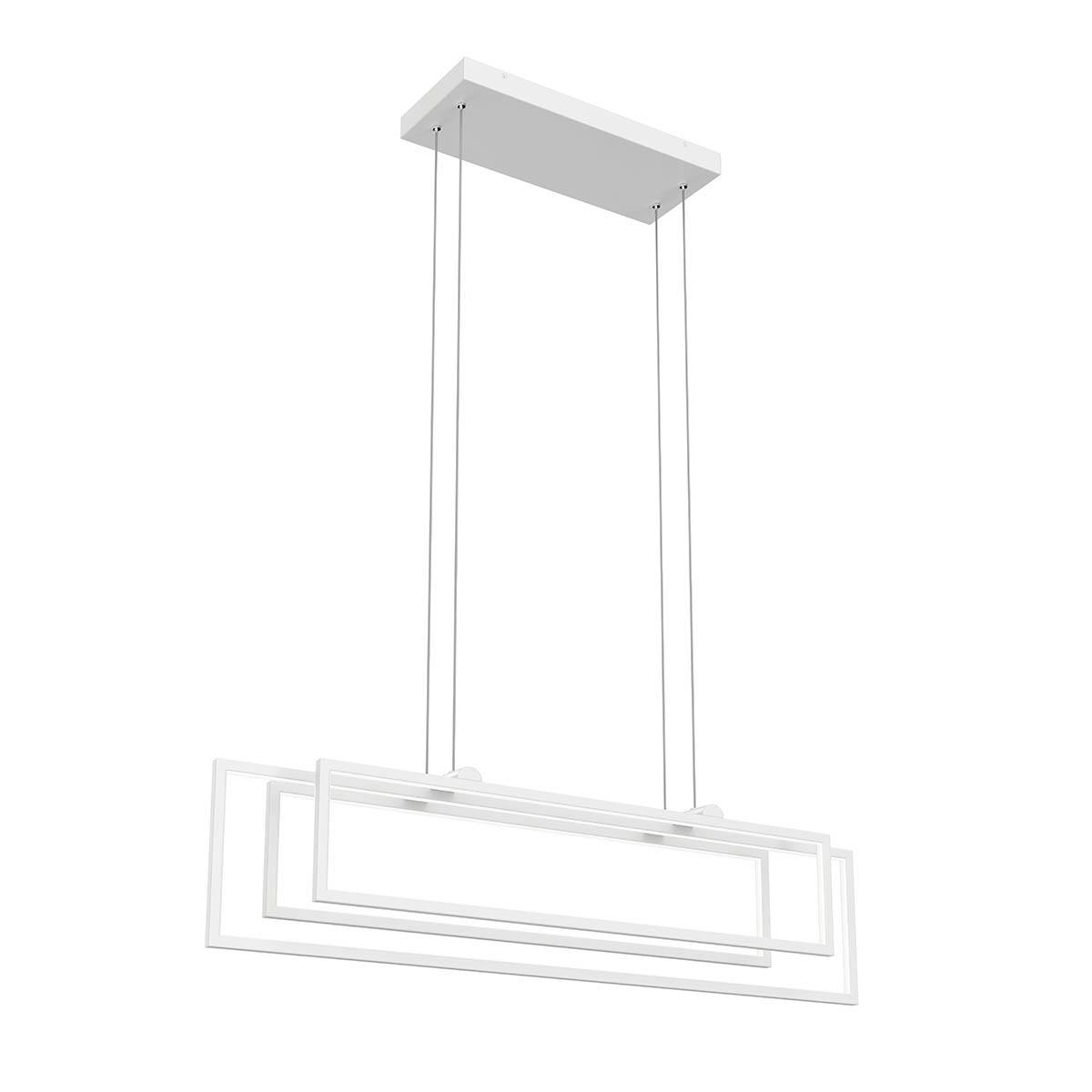 Jestin 38" LED Linear Pendant White on a white background