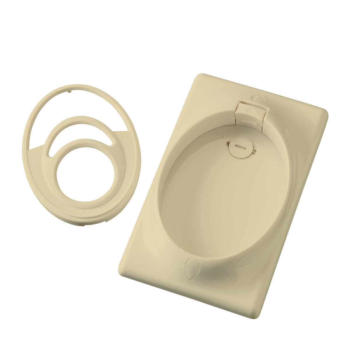 CoolTouch™ Single Gang Wall Plate Ivory on a white background