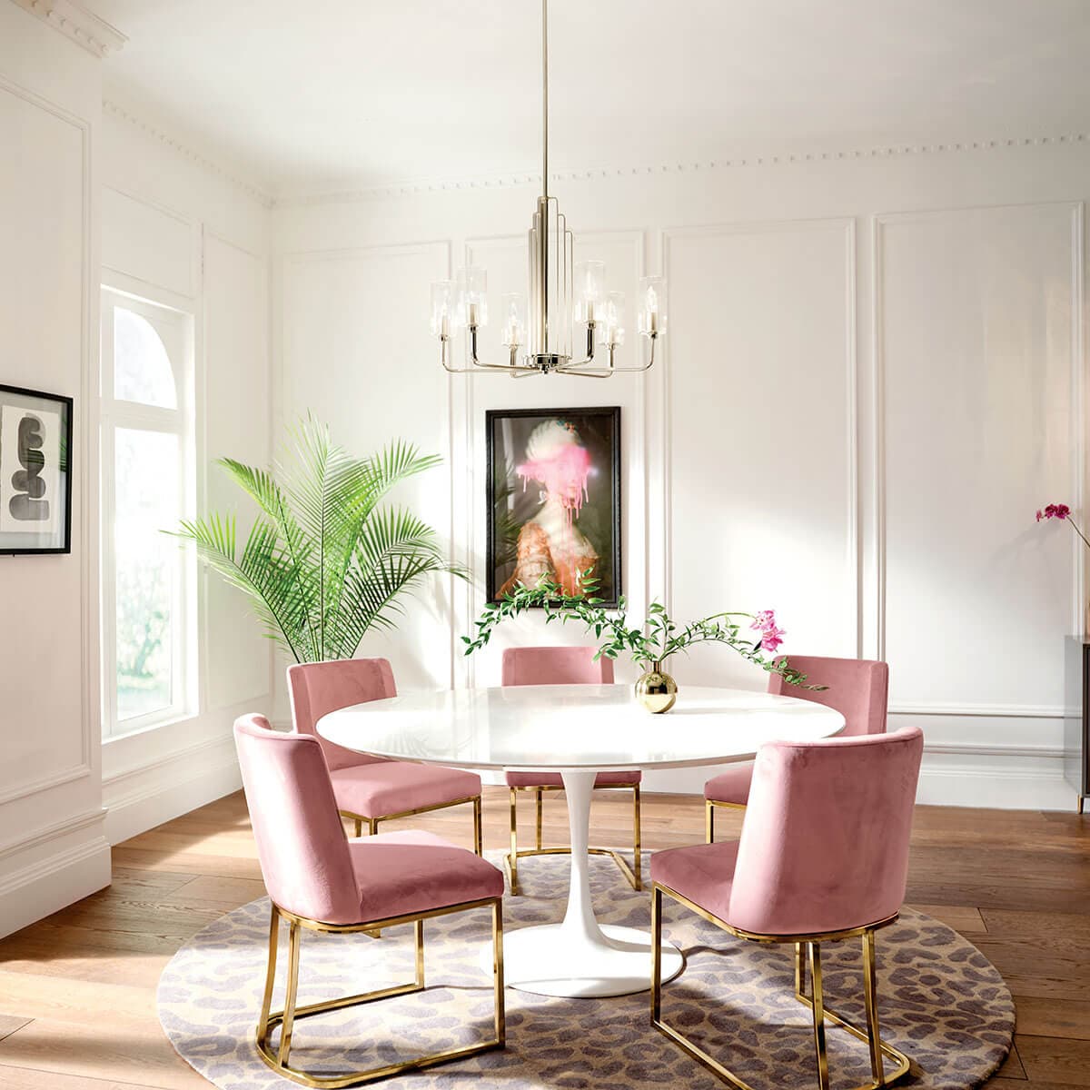 Day time dining room image featuring Kimrose chandelier 52411PN