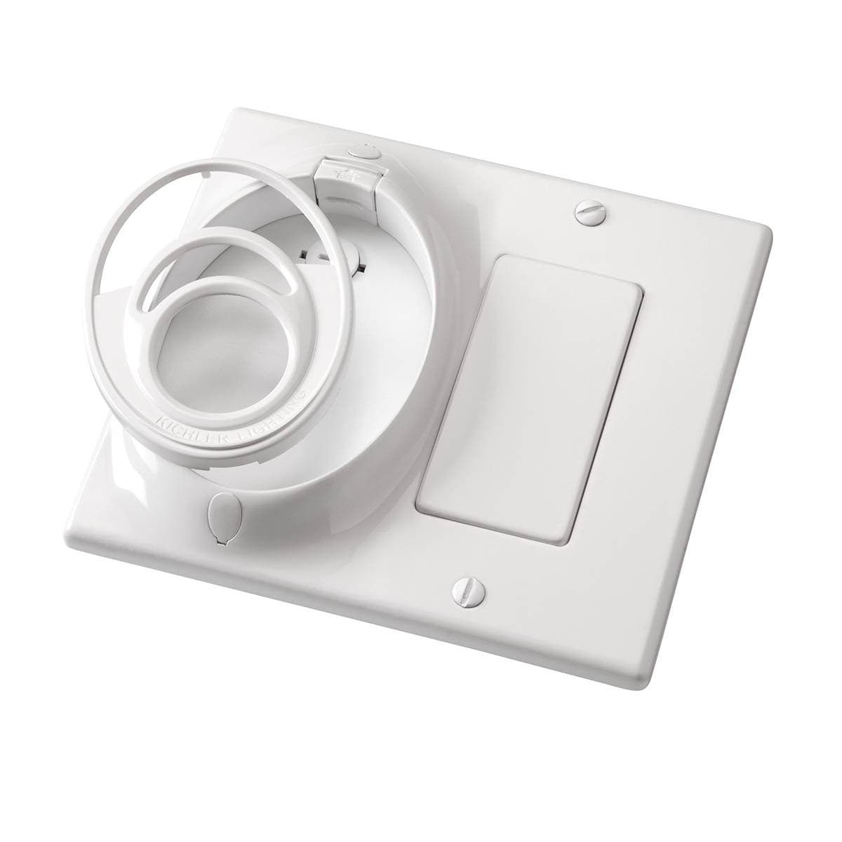 CoolTouch™ Dual Gang Wall Plate White on a white background