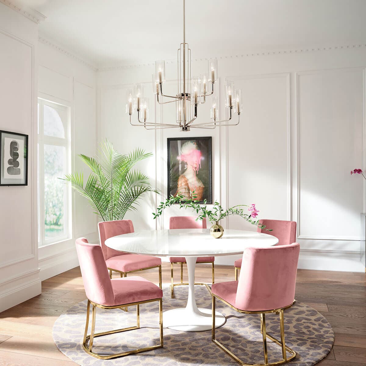 Day time dining room image featuring Kimrose chandelier 52412PN